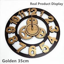 Golden Wall Clock (Minimum Order Quantity 1 Carton/12 PCs)
