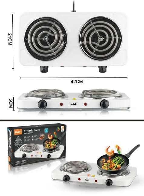 Double Electric Stove (Minimum Order Quantity 1 Carton/6 PCs)