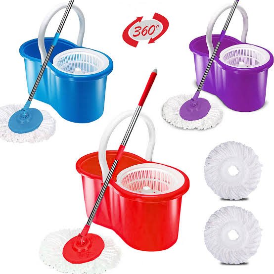 Easy Spin Mop with Plastic Stainer (Minimum Order Quantity 1 Carton/30 PCs)