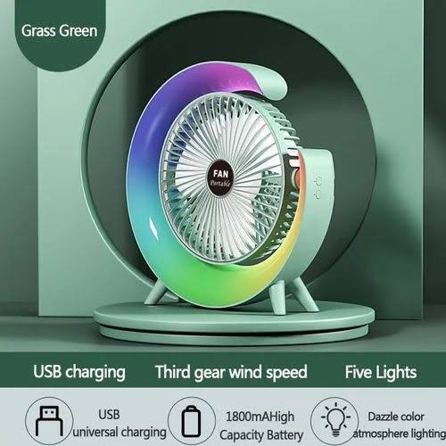Round Shape Fan with RGB led (Minimum Order Quantity 1 Carton/40 PCs)