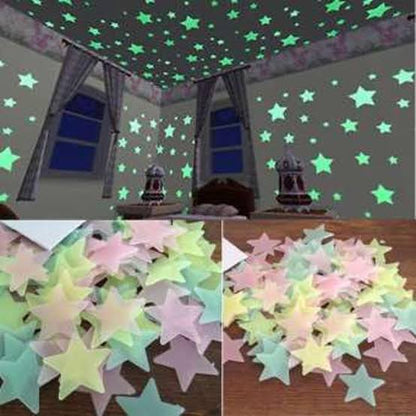 3d Glowing Star Stickers (Minimum Order Quantity 1 Carton/600 PCs)