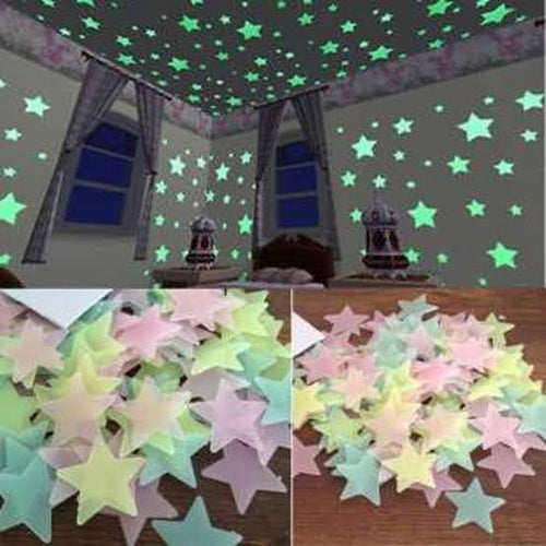 3d Glowing Star Stickers (Minimum Order Quantity 1 Carton/600 PCs)
