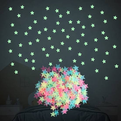 3d Glowing Star Stickers (Minimum Order Quantity 1 Carton/600 PCs)