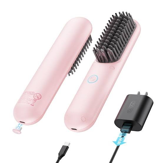 Rechargeable Wireless Hair Straightener Brush (Minimum Order Quantity 1 Carton/96 PCs)