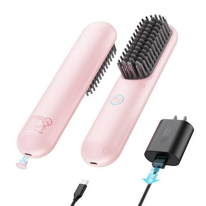 Rechargeable Wireless Hair Straightener Brush (Minimum Order Quantity 1 Carton/96 PCs)