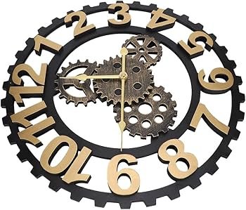 Golden Wall Clock (Minimum Order Quantity 1 Carton/12 PCs)