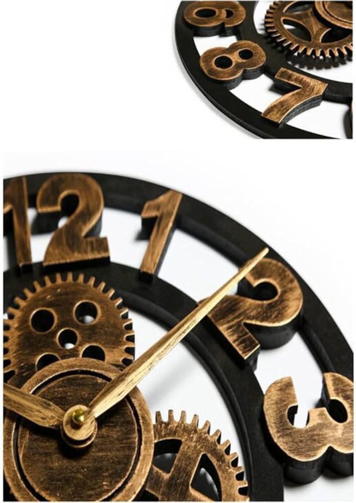 Golden Wall Clock (Minimum Order Quantity 1 Carton/12 PCs)