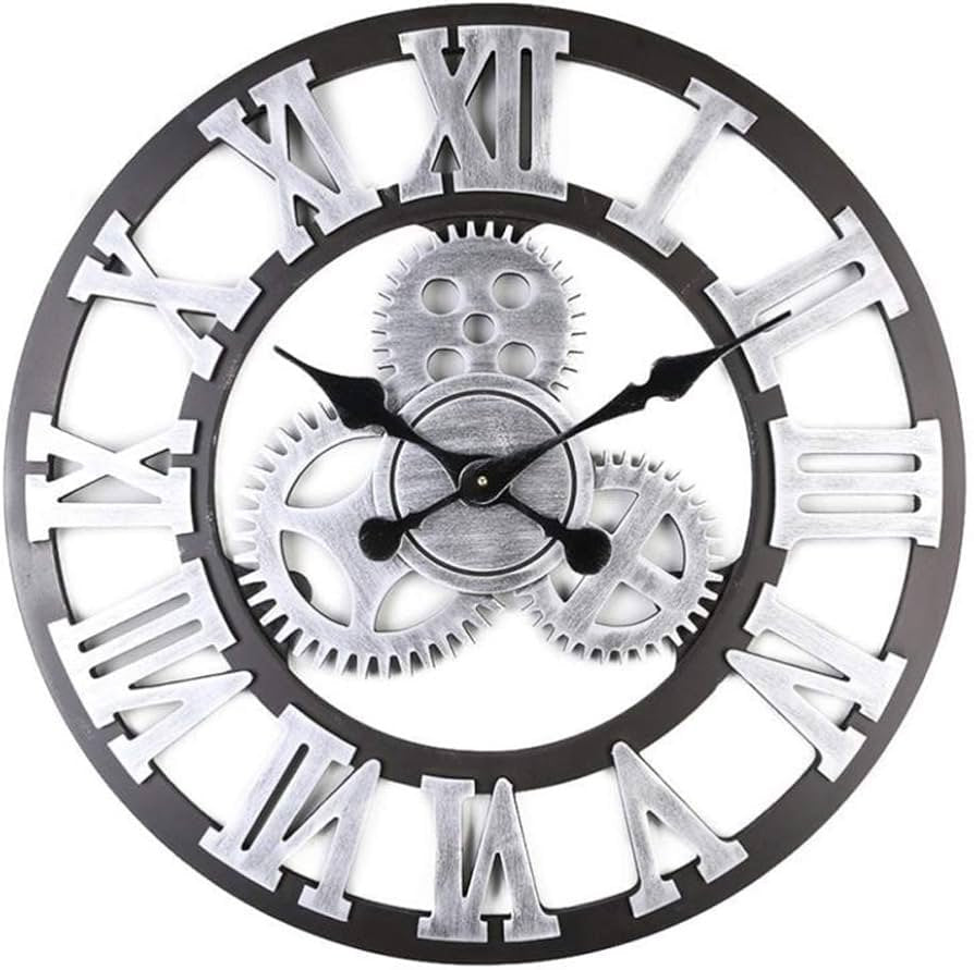 Roman Wall Clock Silver (Minimum Order Quantity 1 Carton/12 PCs)
