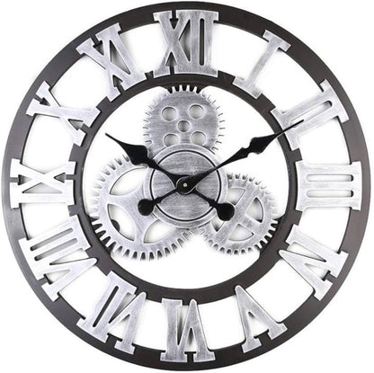 Roman Wall Clock Silver (Minimum Order Quantity 1 Carton/12 PCs)