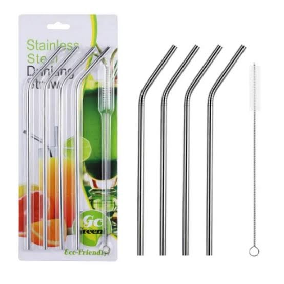 5 PCs Steel Straws (Minimum Order Quantity 1 Carton/1000 PCs)