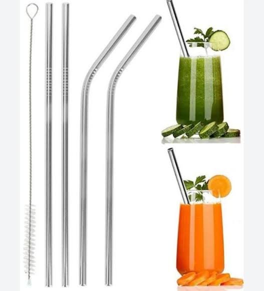 5 PCs Steel Straws (Minimum Order Quantity 1 Carton/1000 PCs)