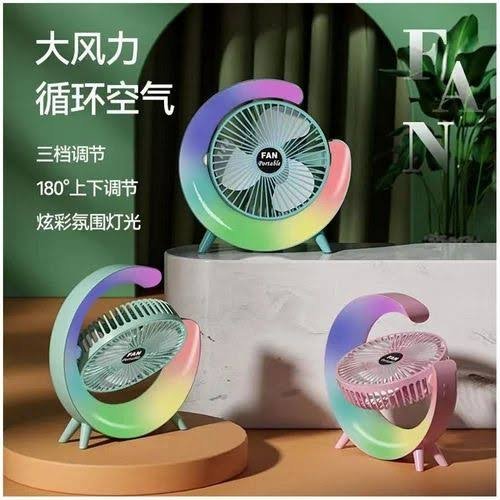 Round Shape Fan with RGB led (Minimum Order Quantity 1 Carton/40 PCs)