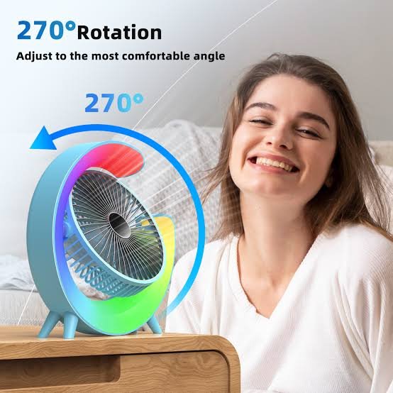 Round Shape Fan with RGB led (Minimum Order Quantity 1 Carton/40 PCs)