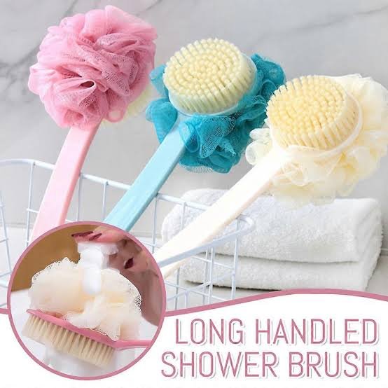 Long Handle Bath sponge and brush (Minimum Order Quantity 1 Carton/200 PCs)