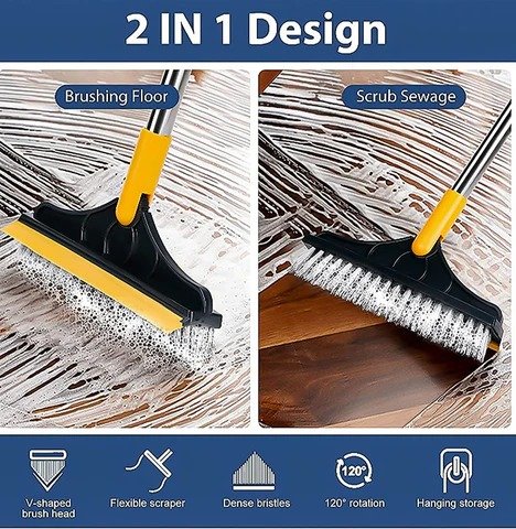2 in 1 Brush with Wiper (Minimum Order Quantity 1 Carton/100 Pcs)