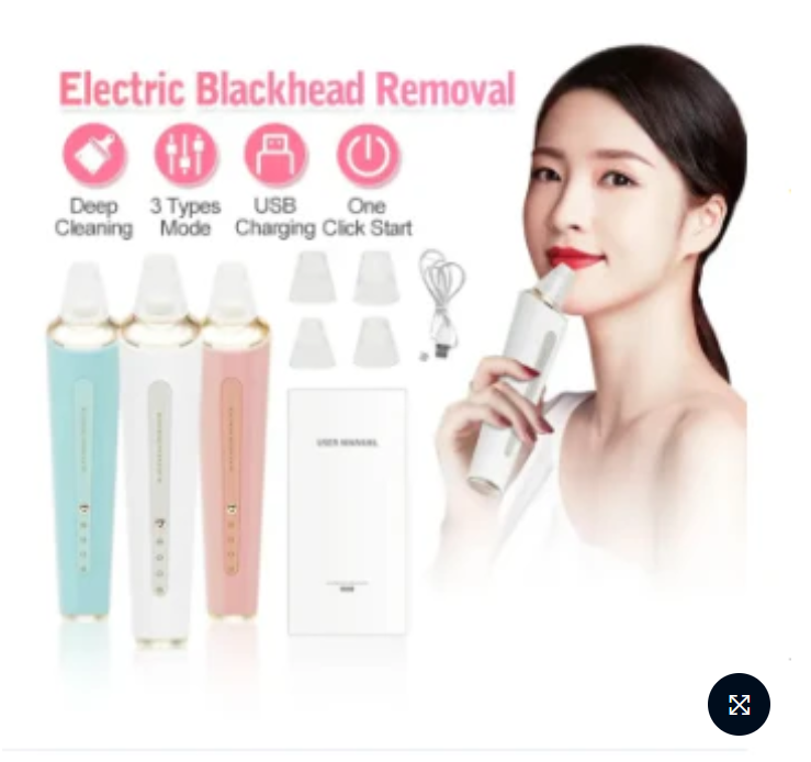 Updated Electric Rechargeable Blackhead Removal With 3 Level Suction 4 Professional Care Heads Pore Cleaner Machine
