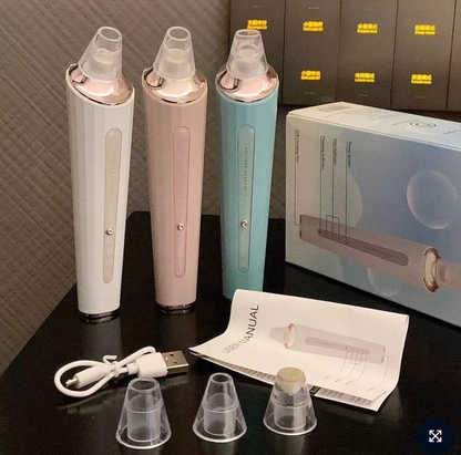 Updated Electric Rechargeable Blackhead Removal With 3 Level Suction 4 Professional Care Heads Pore Cleaner Machine