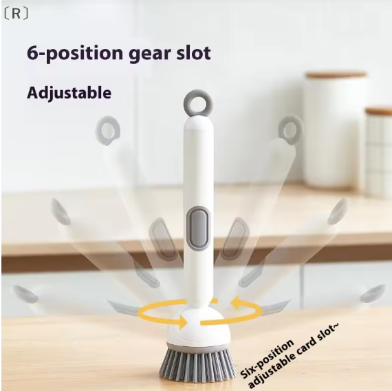 Kitchen Cleaning Brush Long Handle Compact Dish Bowl Scrubber