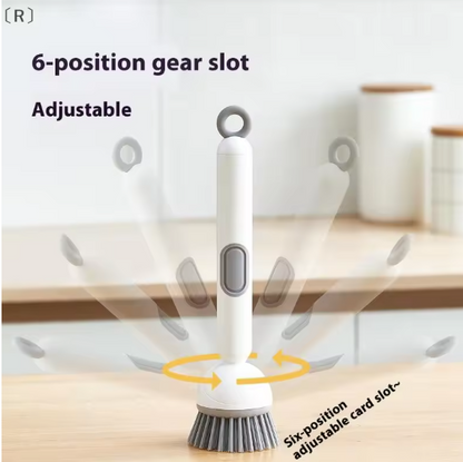 Kitchen Cleaning Brush Long Handle Compact Dish Bowl Scrubber
