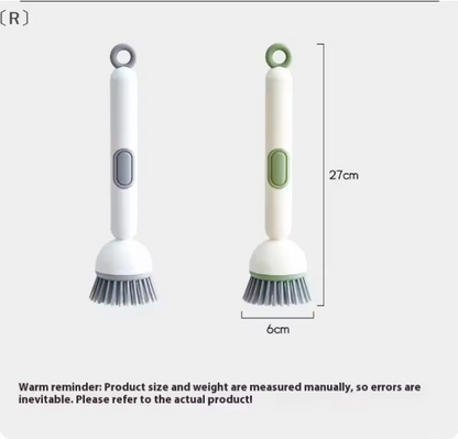 Kitchen Cleaning Brush Long Handle Compact Dish Bowl Scrubber