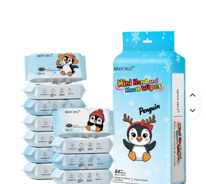 Wet Wipes Hand Mouth Cleaning Portable Withdrawable 8 Pieces