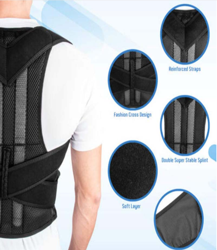 Posture Corrector Back Brace Adjustable Straightener for Neck and Upper Back Pain Relief      9 reviews
