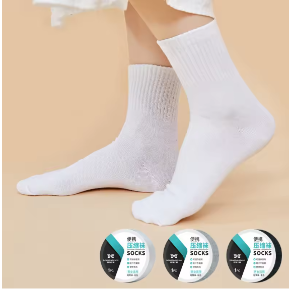 Disposable Breathable Socks Compression Summer Medium Sleeve Short