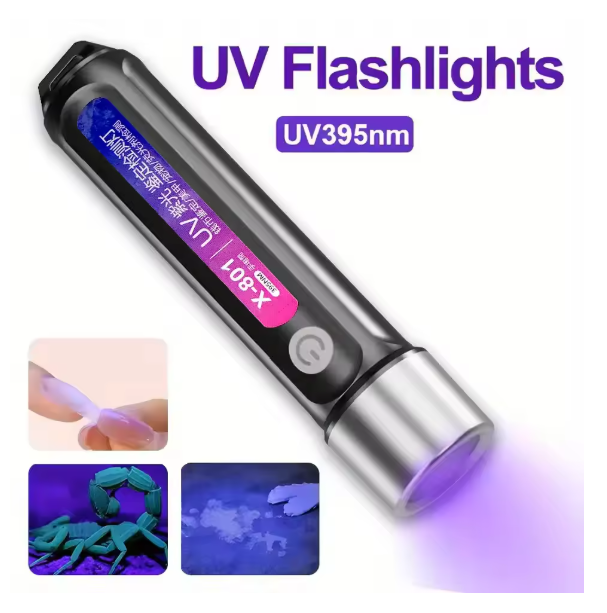 Portable LED UV Lamp Purple Light Flashlight Money Detector