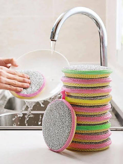 2 in 1 Multicolor Dishwashing Scrub and Sponge (Minimum Order Quantity 1 Carton / 800 PCs)
