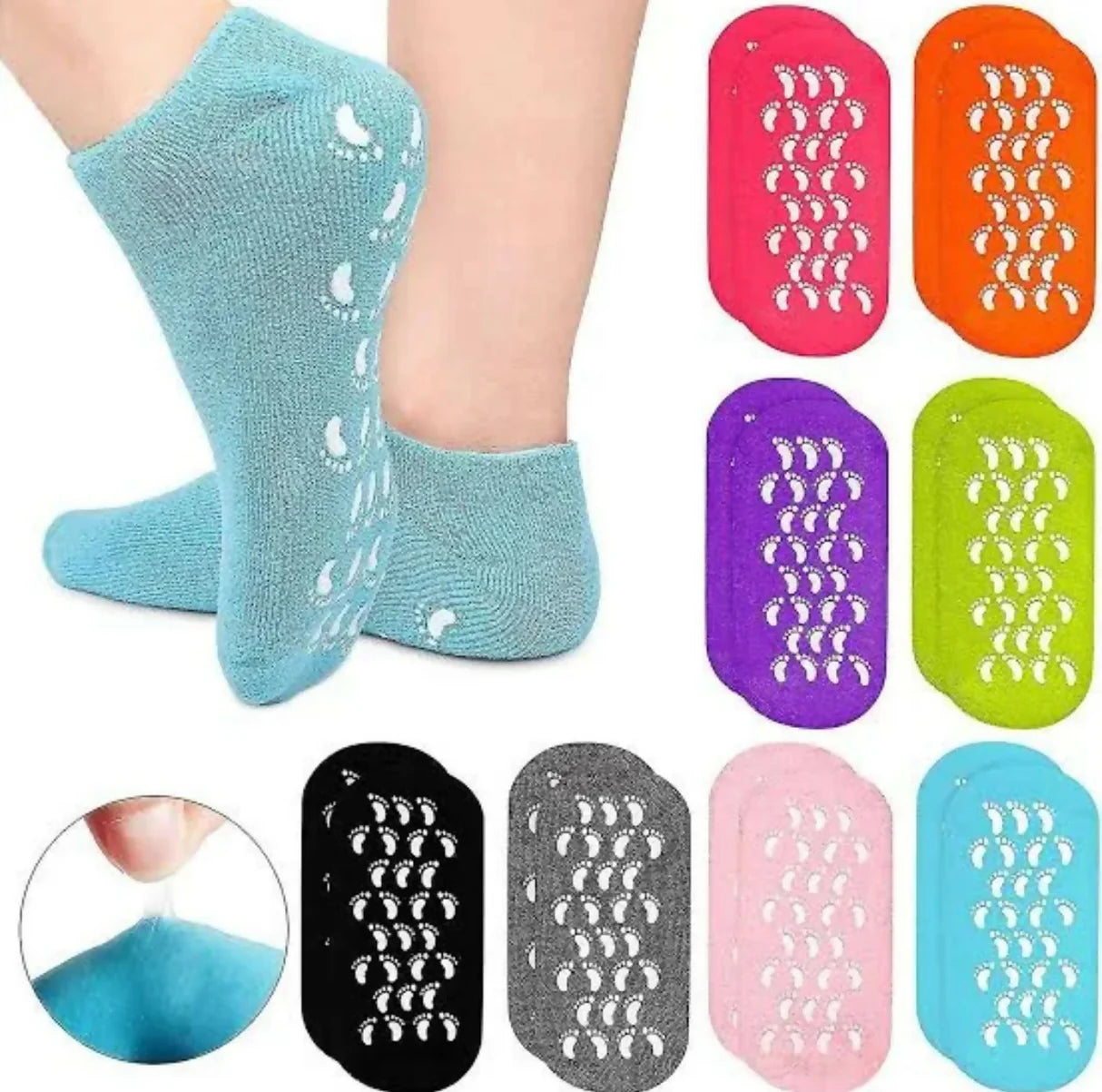 Moisturizing Spa Gel Socks pair (Minimum Order Quantity 1 Carton/200 PCs)